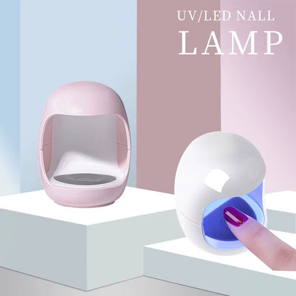 YIKOOLIN 6W Mini LED Nail Lamp UV Quick Drying Portable Eggshell Design Gel Nail Lamp for Gel Curing Cute USB Powered
