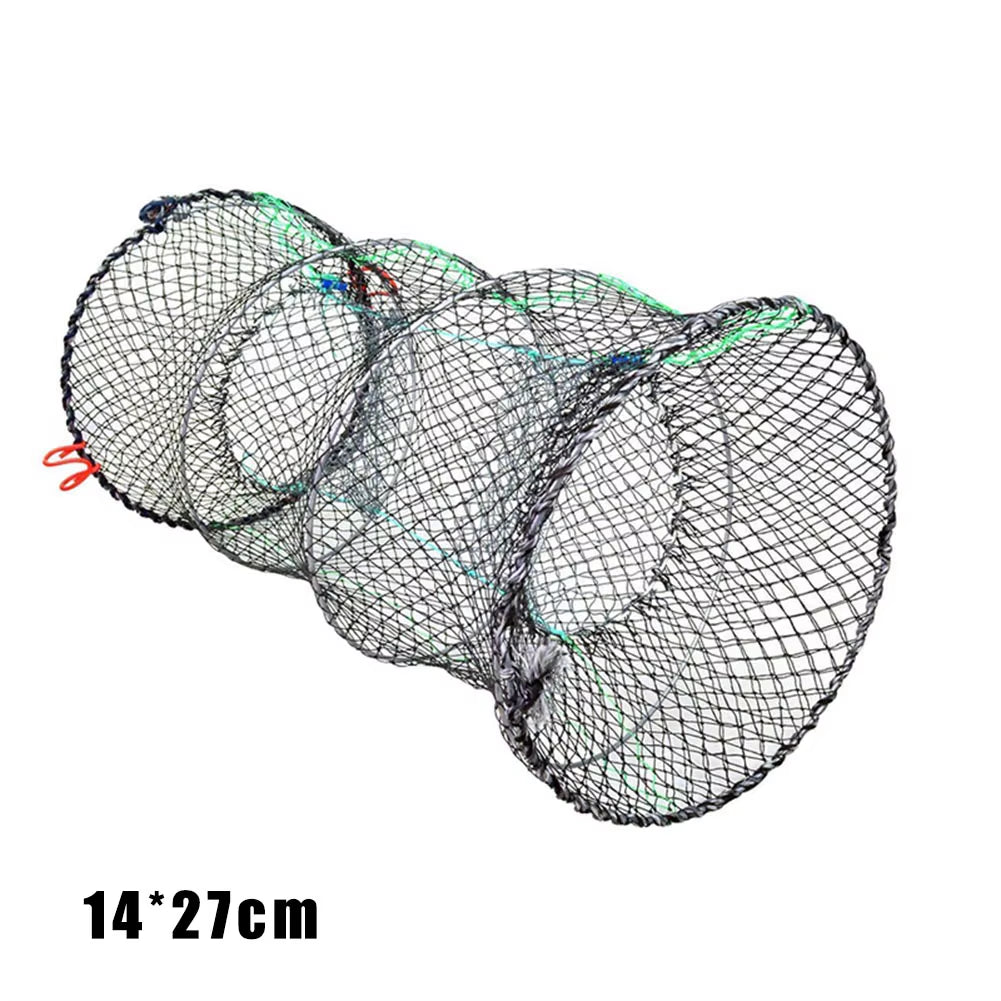 Fishing Nets Crayfish Crab Trap Net Shrimp Lobster Cage Collapsible Portable Fishing Accessories Fishing Shrimp Cage Fish Cage