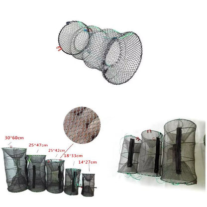 Fishing Nets Crayfish Crab Trap Net Shrimp Lobster Cage Collapsible Portable Fishing Accessories Fishing Shrimp Cage Fish Cage