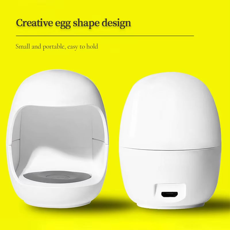 YIKOOLIN 6W Mini LED Nail Lamp UV Quick Drying Portable Eggshell Design Gel Nail Lamp for Gel Curing Cute USB Powered