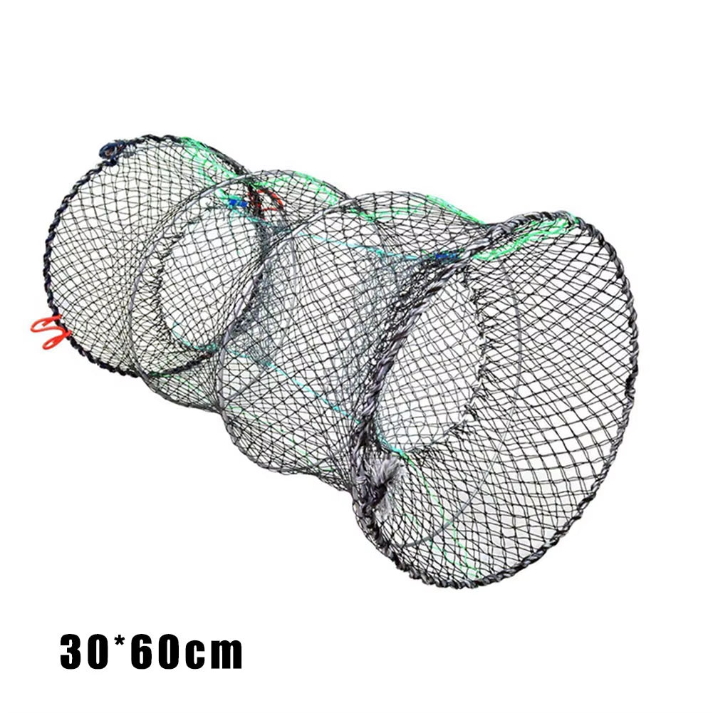 Fishing Nets Crayfish Crab Trap Net Shrimp Lobster Cage Collapsible Portable Fishing Accessories Fishing Shrimp Cage Fish Cage