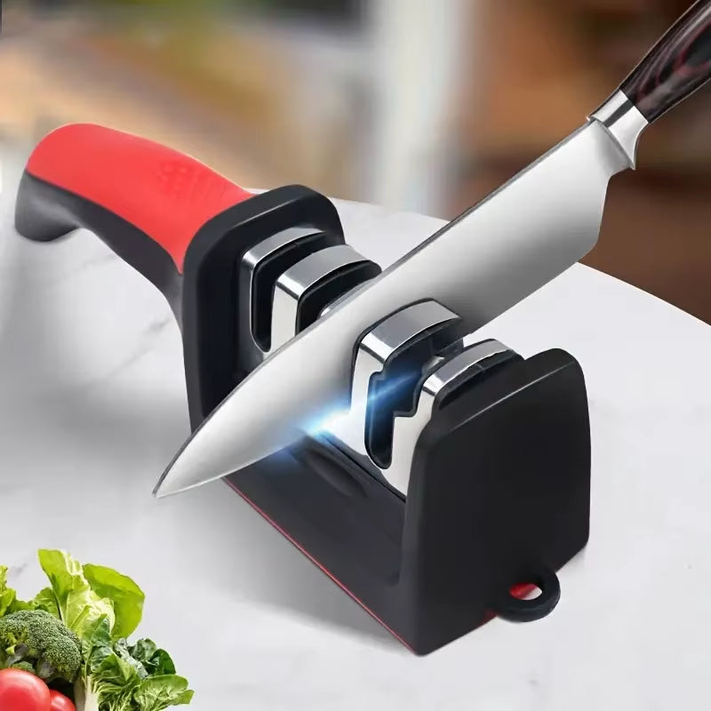Kitchen 4-Segment Knife Sharpener with High-Precision Whetstone Professional Hand-Held Sharpeners for Kitchen Knives Scssors